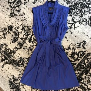 Ted Baker Royal Blue Tie Waist Ruffle Dress